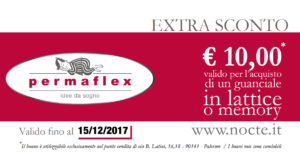Buono sconto da € 10.00 scadenza 15 dicembre 2017