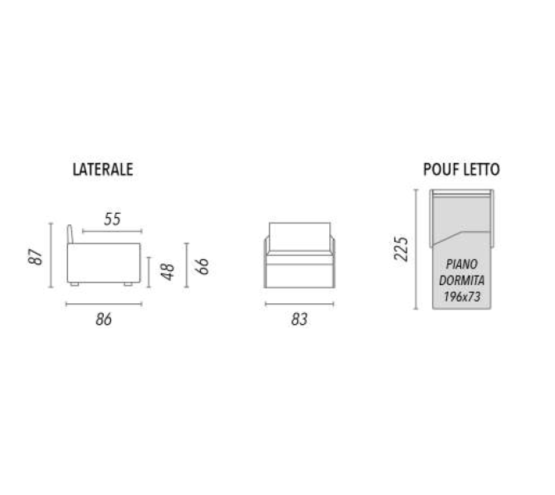 Poltrona pouf Dado