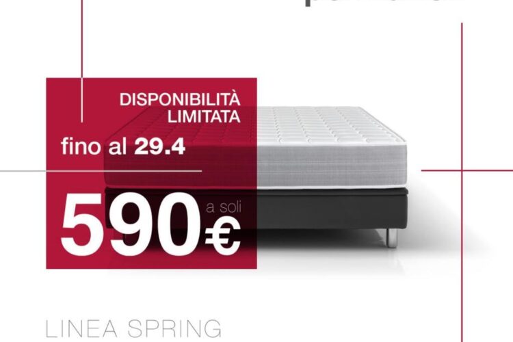 Promo Materasso matrimoniale della linea Spring